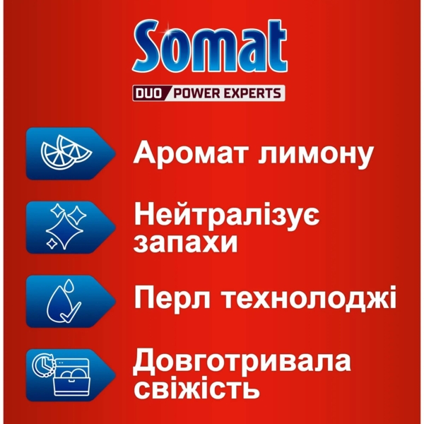 Ароматизатор для посудомийних машин Somat Duo Pearls Лимон та апельсин 17 г (702274) - Pampik - 2