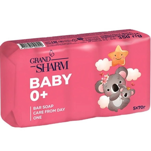 Дитяче мило Grand Sharm Baby 0+ Турбота з перших днів, 5 шт. по 70 г - Pampik