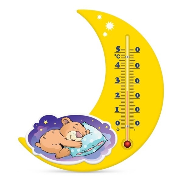 Термометр Склоприлад Сувенір П-17 Місяць Ведмедик (300197) - Pampik