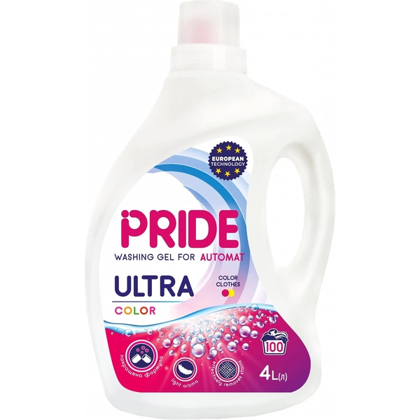 Гель для прання кольорової білизни Pride Ultra Color, 4 л (P-00027(4)) - Pampik