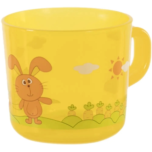 Чашка детская Baby Team с крышечкой, желтый, 200 мл (6007_жовтий) - Pampik