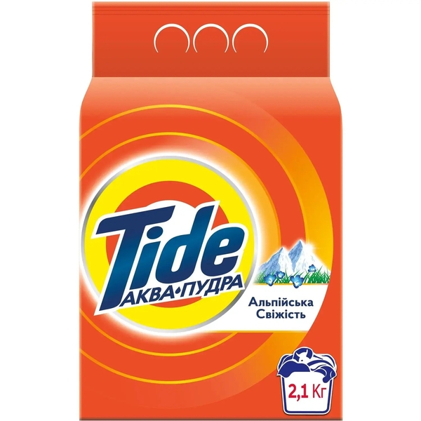 Пральний порошок Tide Аква-Пудра Альпійська Свіжість, 2,1 кг - Pampik