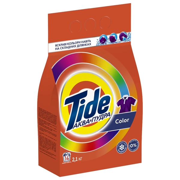 Пральний порошок Tide Аква-Пудра Color, автомат, 2,1 кг - Pampik - 2