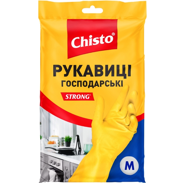 Рукавички латексні Chisto Strong, розмір M - Pampik