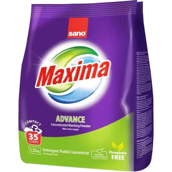 Пральний порошок Sano Maxima Advance, 1,25 кг - Pampik