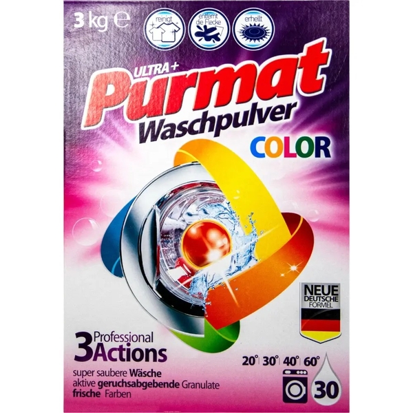Пральний порошок Purmat Color, 3 кг - Pampik