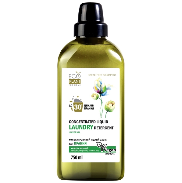 Концентрированное средство для стирки EcoPlant For Home Universal, 750 мл - Pampik