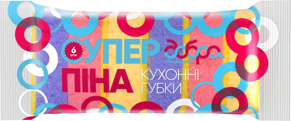 Губки кухонные Добра Господарочка Супер Пена, 6 шт. - Pampik