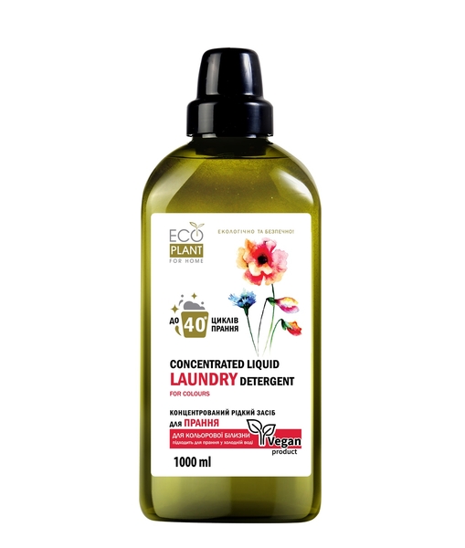 Концентрированное средство для стирки EcoPlant For Home Color, 1000 мл - Pampik