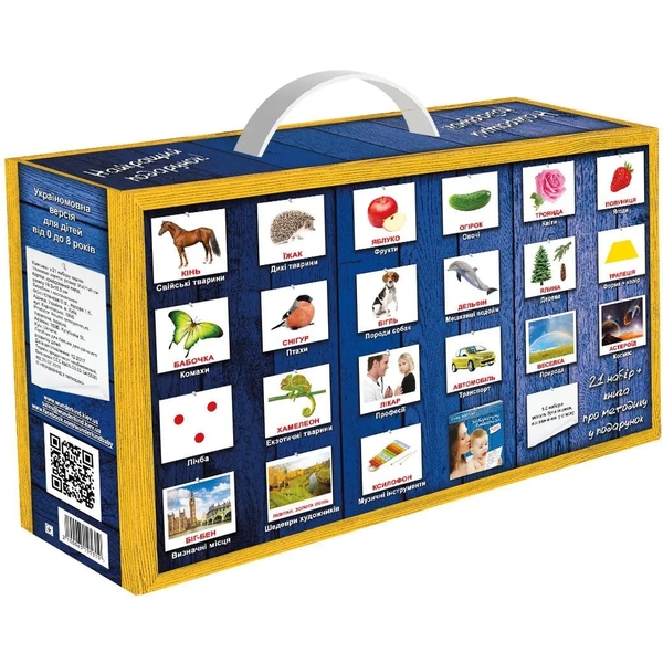 Набір карток Вундеркінд з пелюшок Велика Валіза, ламінований, укр. мова (2100065175311) - Pampik - 2