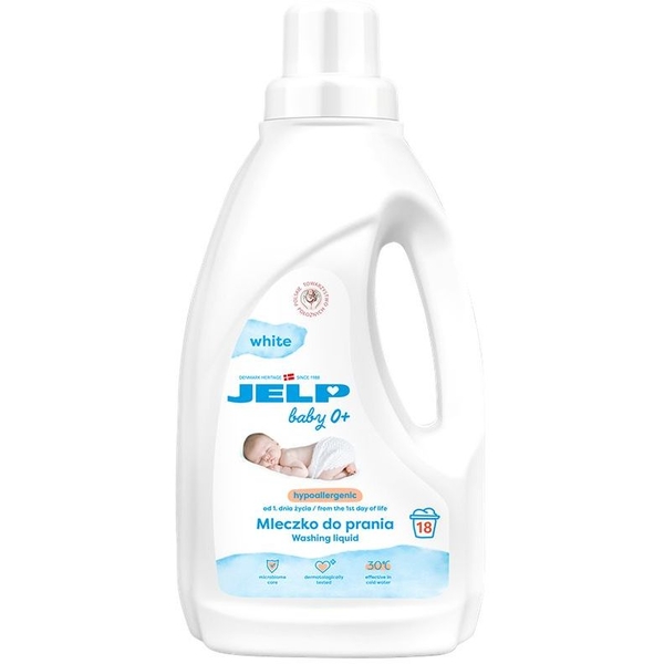Гіпоалергенне молочко для прання Jelp 0+ для білих тканин, 1,5 л - Pampik