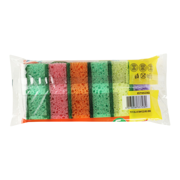 Губки кухонные Fino Пеноэффект, крупнопористые, 5+1 шт. - Pampik - 2