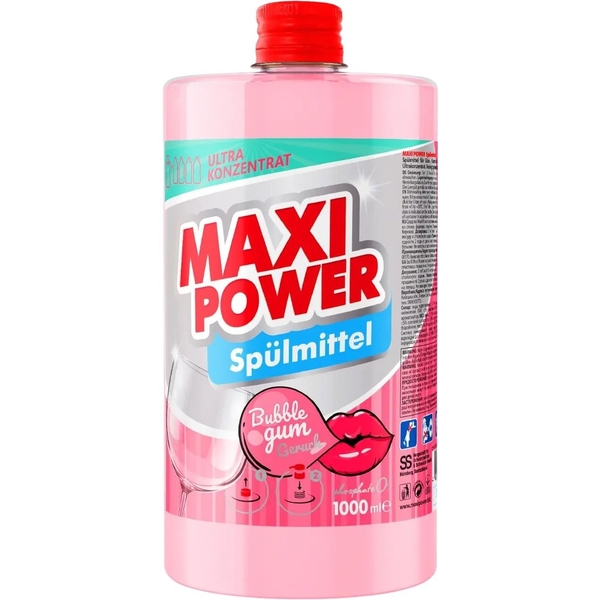 Средство для мытья посуды Maxi Power Бабл Гам, запаска, 1 л - Pampik