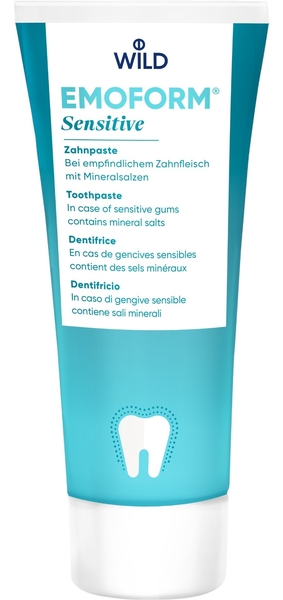 Зубна паста Dr. Wild Emoform Sensitive Для чутливих зубів з мінеральними солями та фторидом, 75 мл - Pampik