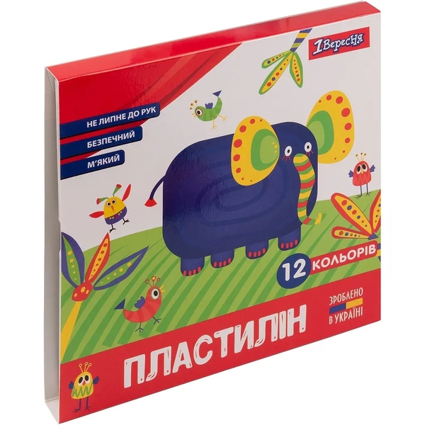 Пластилин 1 Вересня Zoo Land, 12 цветов, 240 г (540586) - Pampik - 2