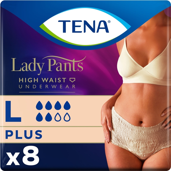 Урологічні труси для жінок Tena Lady Pants Plus L, 8 шт. - Pampik