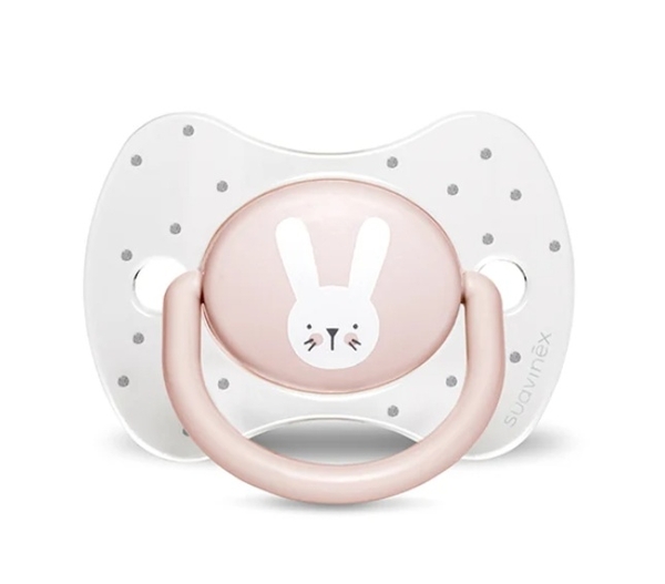 Пустышка симметричная Suavinex Hygge Уютные истории Зайчика, 18+ мес., розовый (306618) - Pampik
