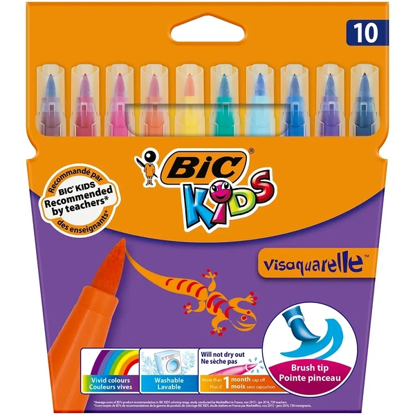 Фломастеры BIC Kids Visaquarelle, 10 шт. (828964) - Pampik