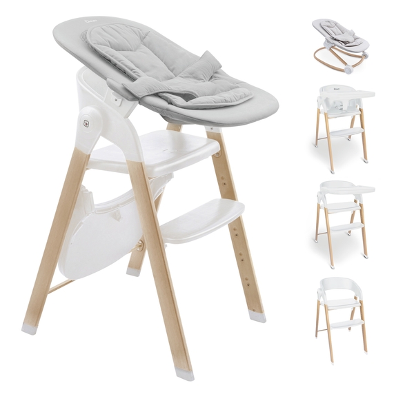 Стульчик для кормления BabyGO Levels 5 в 1, белый (51011) - Pampik - 2