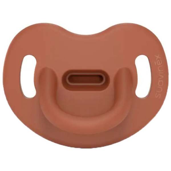 Пустушка силіконова Suavinex Colour Essence, анатомічна, 6-18 міс., коричневий (308080) - Pampik