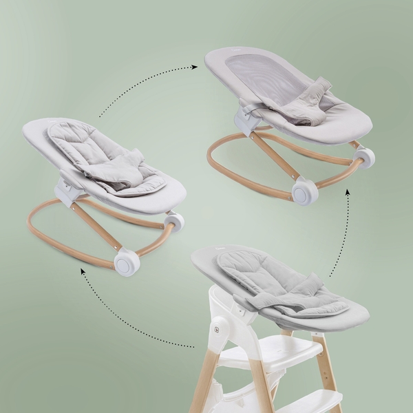 Стульчик для кормления BabyGO Levels 5 в 1, белый (51011) - Pampik - 4