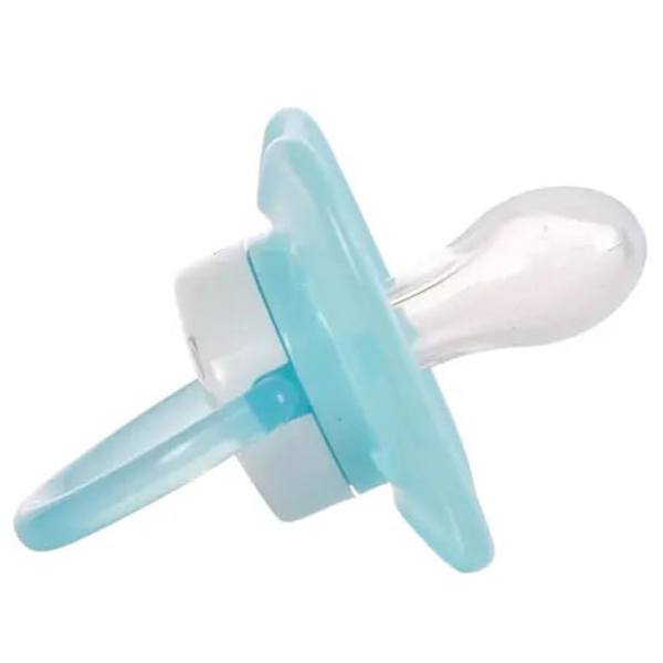 Пустушка силіконова Baby Team, класична, 0-6 міс., блакитний (3007_голубой) - Pampik - 3