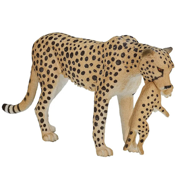 Игровая фигурка Mojo Cамка гепарда с детенышем (387167) - Pampik - 2
