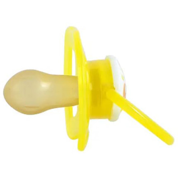 Пустушка латексна Baby Team, класична, 0+ міс., жовтий (3220_желтий) - Pampik - 3