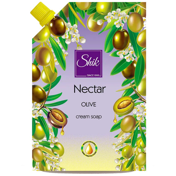 Крем-мило рідке Shik Nectar Оливкове, дой-пак, 460 г - Pampik