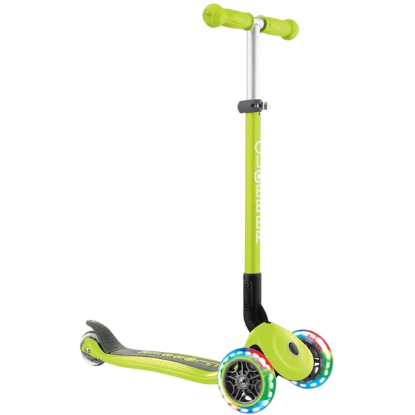 Уцінка. Самокат Globber Primo Foldable Lights, зелений (432-106-2) - Pampik