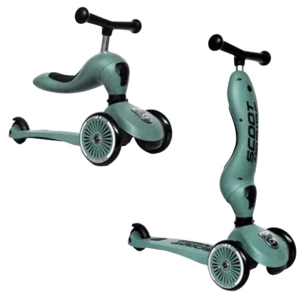 Самокат Scoot and Ride Highwaykick-1, серо-зеленый (SR-160629-FOREST) - Pampik