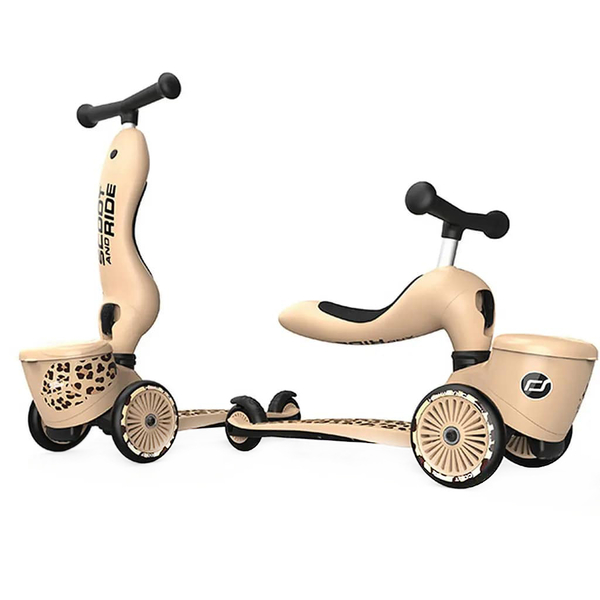 Самокат Scoot and Ride Highwaykick-1 Lifestyle, леопард (SR-210621-LEOPARD) - Pampik