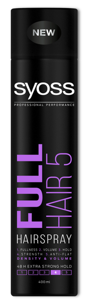 Лак для волос Syoss Full Hair Фиксация 5, 400 мл - Pampik