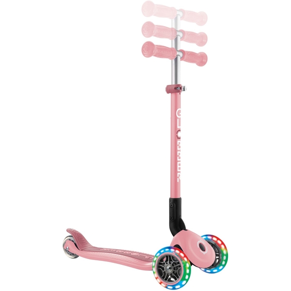 Самокат Globber Primo Foldable Lights, пастельно-розовый (432-211-3) - Pampik - 3