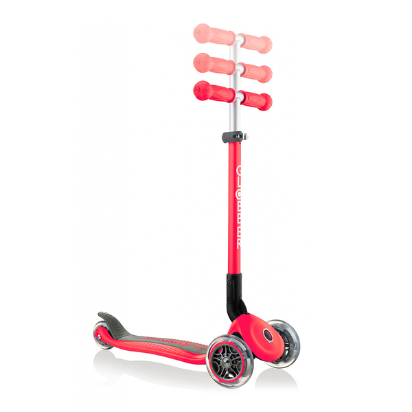 Самокат Globber Primo Foldable Lights, красный (432-102-2) - Pampik - 2