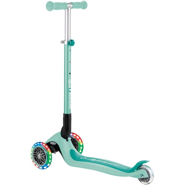 Самокат Globber Primo Foldable Lights, мятный (432-206-3) - Pampik
