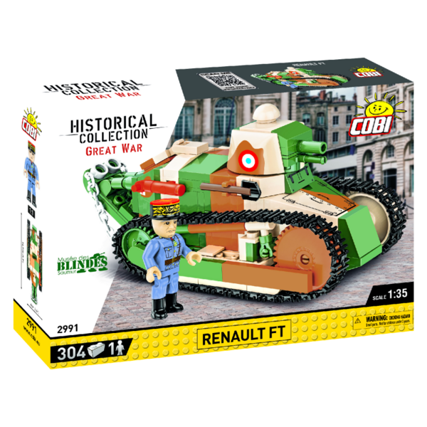 Конструктор Cobi Первая Мировая Война Танк Рено FT-17, 304 детали (COBI-2991) - Pampik