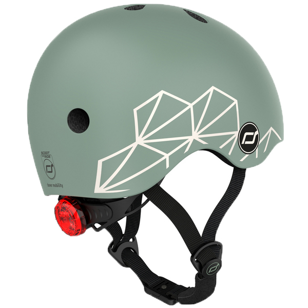 Шолом захисний Scoot and Ride з ліхтариком, р.XXS/XS, зелений (SR-181206-GREENLINES) - Pampik - 4