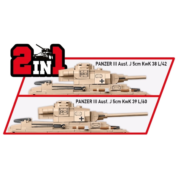 Конструктор Cobi Друга Світова Війна Танк Panzer III, 780 деталей (COBI-2562) - Pampik - 10