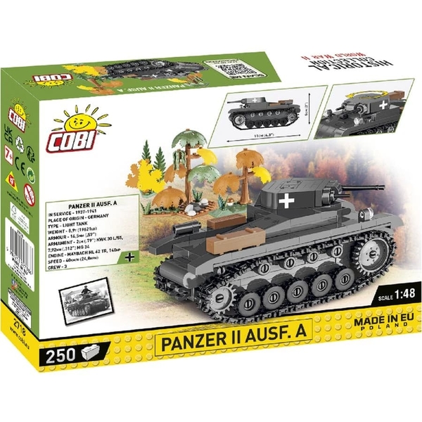 Конструктор Cobi Вторая Мировая Война Танк Panzer II, 250 деталей (COBI-2718) - Pampik - 2