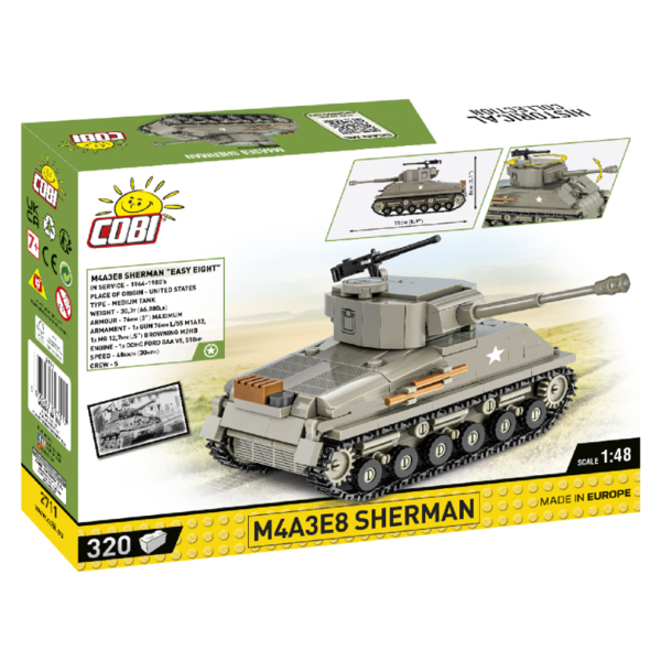 Конструктор Cobi Друга Світова Війна Танк M4 Шерман, 320 деталей (COBI-2711) - Pampik - 2
