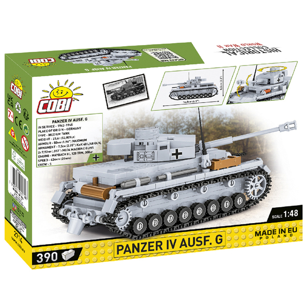 Конструктор Cobi Друга Світова Війна Танк Panzer IV, 390 деталей (COBI-2714) - Pampik - 2