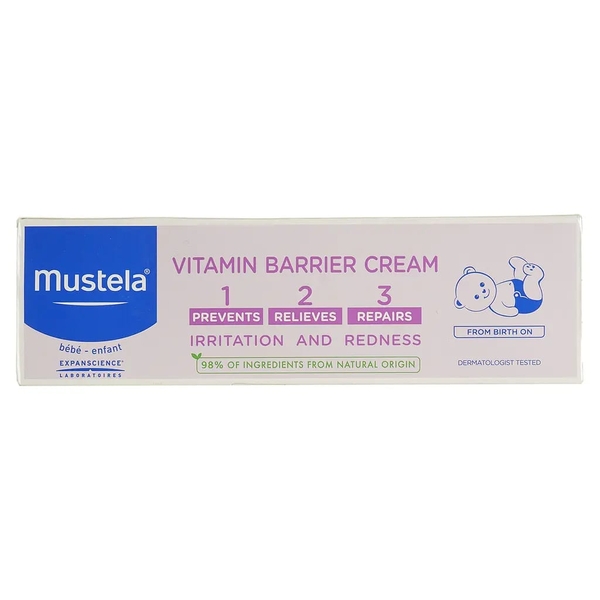 Захисний крем під підгузок Mustela Vitamin Barrier Cream, 100 мл - Pampik - 4