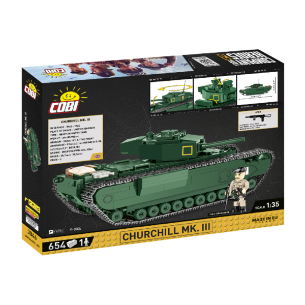 Конструктор Cobi Company of Heroes 3 Танк Mk III Черчилль, 654 деталей (COBI-3046) - Pampik - 2