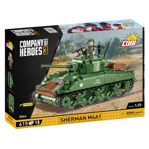 Конструктор Cobi Company of Heroes 3 Танк M4 Шерман, 615 деталей (COBI-3044) - Pampik