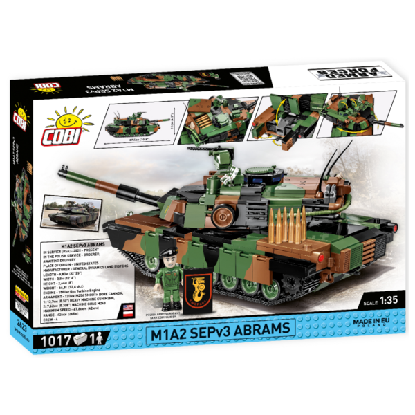 Конструктор Cobi Танк M1A2 SEP v3 Абрамс, 1017 деталей (COBI-2623) - Pampik - 2
