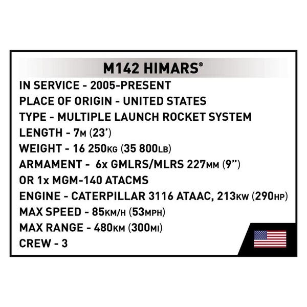 Конструктор Cobi РСЗВ Himars M142 (UA/PL/US), 604 детали (COBI-2626) - Pampik - 13