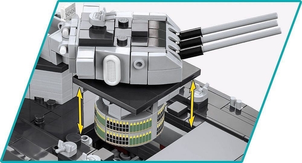 Конструктор Cobi Лінкор Міссурі BB-63, масштаб 1:300, 2665 деталей (COBI-4837) - Pampik - 7