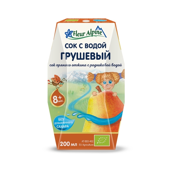 Сок Fleur Alpine с родниковой водой Груша, 200 мл - Pampik