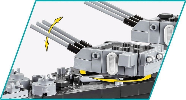 Конструктор Cobi Лінкор Міссурі BB-63, масштаб 1:300, 2665 деталей (COBI-4837) - Pampik - 6